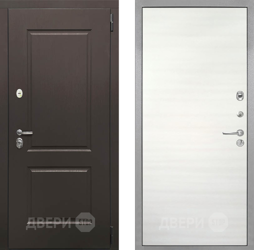 Входная металлическая Дверь Интекрон (INTECRON) Кампо Гладкая Дуб сильвер поперечный в Троицк