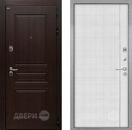 Дверь Интекрон (INTECRON) Брайтон Тиковое Дерево В-07 с молдингом Лофт белый в Троицк