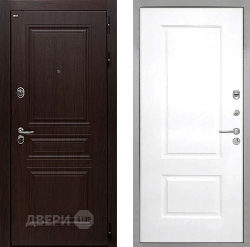 Входная металлическая Дверь Интекрон (INTECRON) Брайтон Тиковое Дерево Альба Роял Вуд белый в Троицк