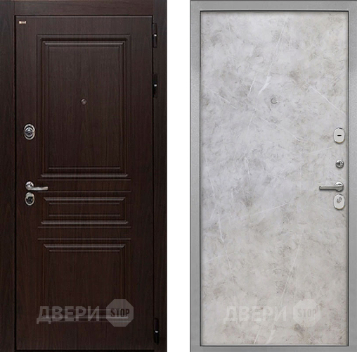Входная металлическая Дверь Интекрон (INTECRON) Брайтон Тиковое Дерево Гладкая Мрамор светлый в Троицк