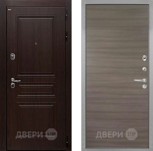 Входная металлическая Дверь Интекрон (INTECRON) Брайтон Тиковое Дерево Гладкая Дуб тоскано поперечный в Троицк