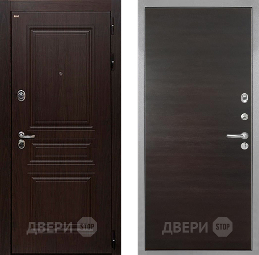 Входная металлическая Дверь Интекрон (INTECRON) Брайтон Тиковое Дерево Гладкая Эковенге поперечный в Троицк