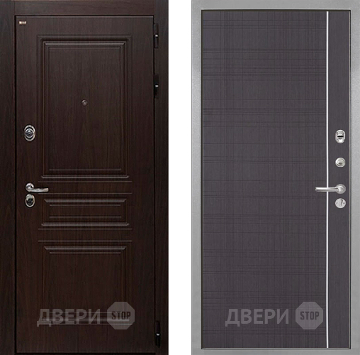 Входная металлическая Дверь Интекрон (INTECRON) Брайтон Тиковое Дерево В-07 с молдингом Венге в Троицк