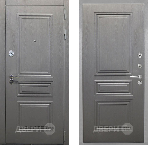 Входная металлическая Дверь Интекрон (INTECRON) Брайтон Графит ФЛ-243 Графит вуд дуб в Троицк