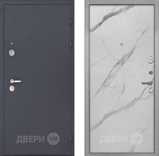 Входная металлическая Дверь Интекрон (INTECRON) Колизей Гладкая Мрамор натуральный арктик в Троицк