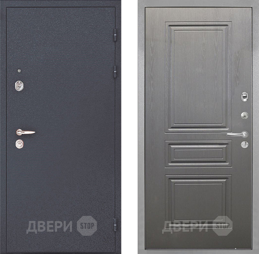 Входная металлическая Дверь Интекрон (INTECRON) Колизей ФЛ-243 Графит вуд дуб в Троицк