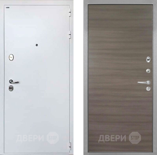 Входная металлическая Дверь Интекрон (INTECRON) Колизей White Гладкая Дуб тоскано поперечный в Троицк