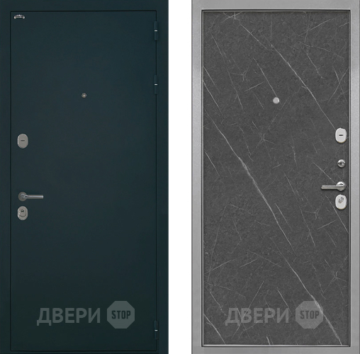 Входная металлическая Дверь Интекрон (INTECRON) Греция Гладкая Гранит лава оникс в Троицк