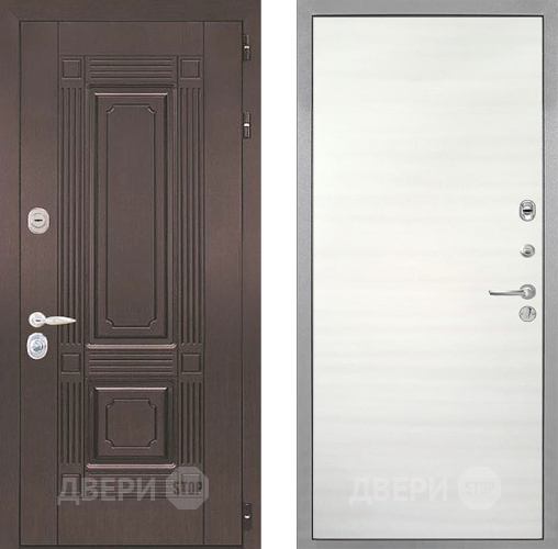 Входная металлическая Дверь Интекрон (INTECRON) Италия Гладкая Дуб сильвер поперечный в Троицк