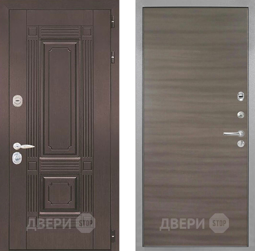 Входная металлическая Дверь Интекрон (INTECRON) Италия Гладкая Дуб тоскано поперечный в Троицк