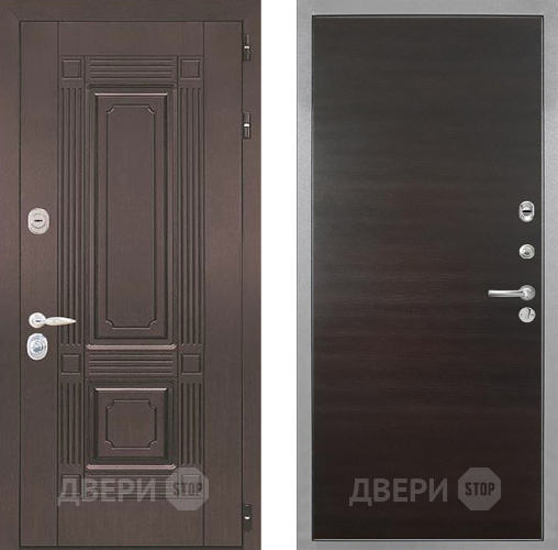 Входная металлическая Дверь Интекрон (INTECRON) Италия Гладкая Эковенге поперечный в Троицк