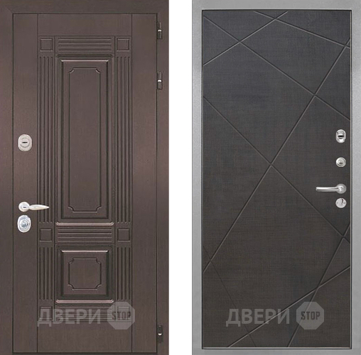 Входная металлическая Дверь Интекрон (INTECRON) Италия Лучи-М Венге распил кофе в Троицк