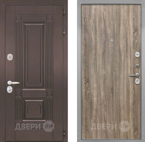 Входная металлическая Дверь Интекрон (INTECRON) Италия Гладкая Дуб турин в Троицк