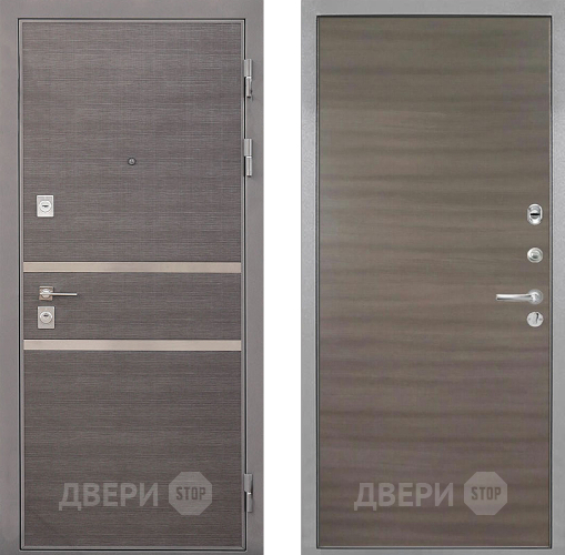 Входная металлическая Дверь Интекрон (INTECRON) Неаполь Гладкая Дуб тоскано поперечный в Троицк