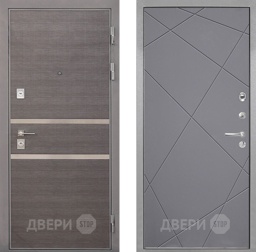 Входная металлическая Дверь Интекрон (INTECRON) Неаполь Лучи-М Графит софт в Троицк