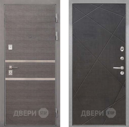 Входная металлическая Дверь Интекрон (INTECRON) Неаполь Лучи-М Венге распил кофе в Троицк