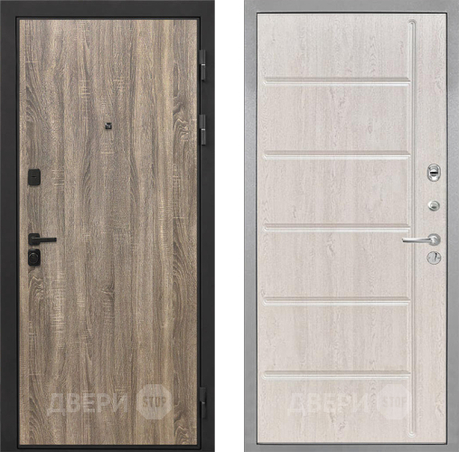 Входная металлическая Дверь Интекрон (INTECRON) Профит Black Дуб Турин ФЛ-102 Сосна белая в Троицк