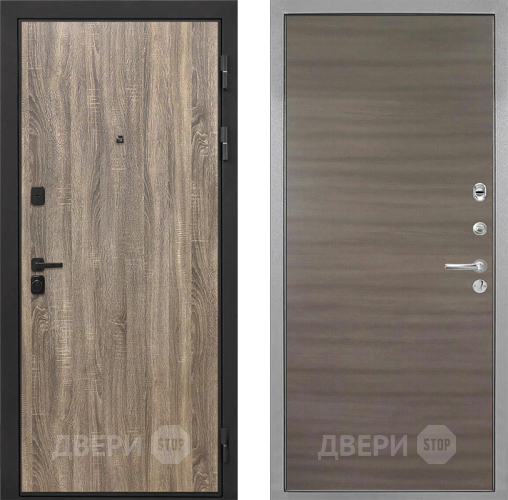 Входная металлическая Дверь Интекрон (INTECRON) Профит Black Дуб Турин Гладкая Дуб тоскано поперечный в Троицк