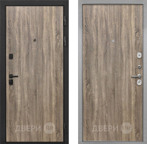 Входная металлическая Дверь Интекрон (INTECRON) Профит Black Дуб Турин Гладкая Дуб турин в Троицк