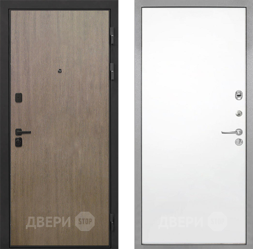 Входная металлическая Дверь Интекрон (INTECRON) Профит Black Венге Коричневый Гладкая Силк Сноу в Троицк