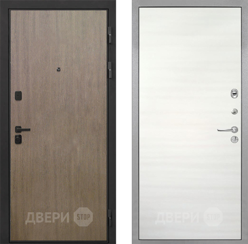 Входная металлическая Дверь Интекрон (INTECRON) Профит Black Венге Коричневый Гладкая Дуб сильвер поперечный в Троицк