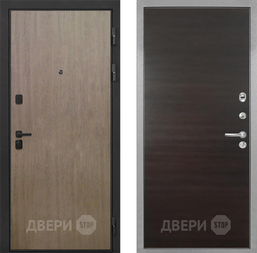 Входная металлическая Дверь Интекрон (INTECRON) Профит Black Венге Коричневый Гладкая Эковенге поперечный в Троицк