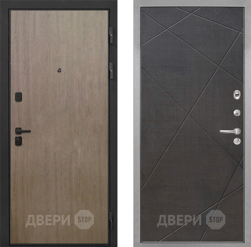 Входная металлическая Дверь Интекрон (INTECRON) Профит Black Венге Коричневый Лучи-М Венге распил кофе в Троицк