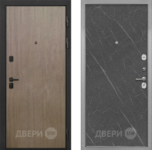 Входная металлическая Дверь Интекрон (INTECRON) Профит Black Венге Коричневый Гладкая Гранит лава оникс в Троицк