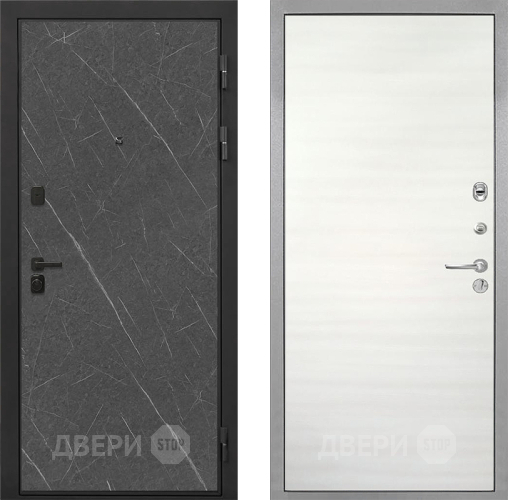 Входная металлическая Дверь Интекрон (INTECRON) Профит Black Гранит Лава Оникс Гладкая Дуб сильвер поперечный в Троицк