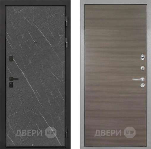Входная металлическая Дверь Интекрон (INTECRON) Профит Black Гранит Лава Оникс Гладкая Дуб тоскано поперечный в Троицк