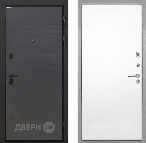 Входная металлическая Дверь Интекрон (INTECRON) Профит Black Эковенге Гладкая Силк Сноу в Троицк