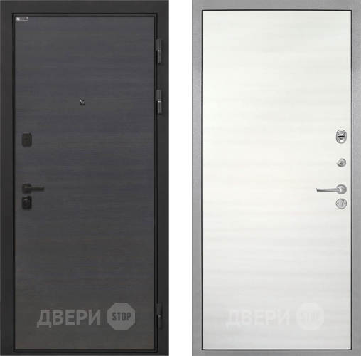 Входная металлическая Дверь Интекрон (INTECRON) Профит Black Эковенге Гладкая Дуб сильвер поперечный в Троицк