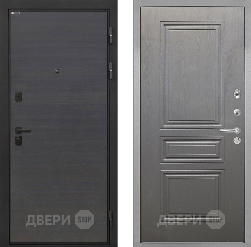 Входная металлическая Дверь Интекрон (INTECRON) Профит Black Эковенге ФЛ-243 Графит вуд дуб в Троицк