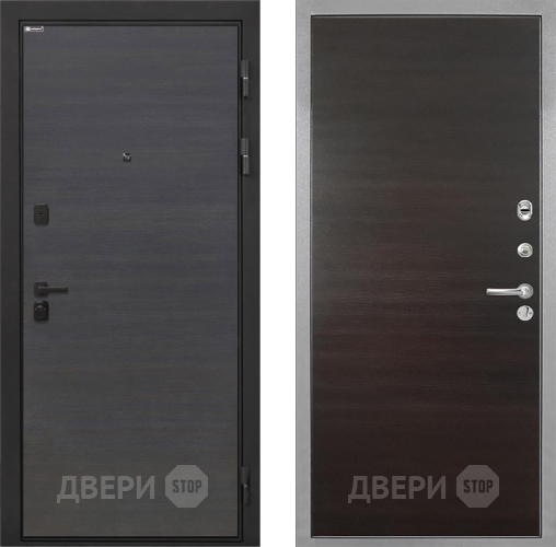 Дверь Интекрон (INTECRON) Профит Black Эковенге Гладкая Эковенге поперечный в Троицк