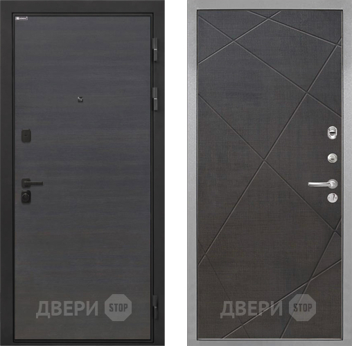 Входная металлическая Дверь Интекрон (INTECRON) Профит Black Эковенге Лучи-М Венге распил кофе в Троицк