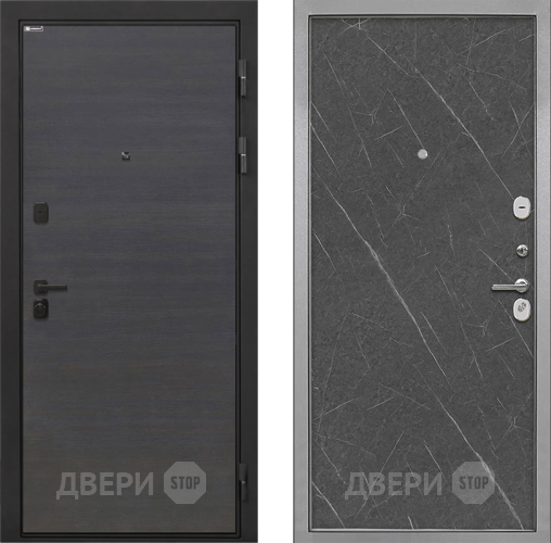 Входная металлическая Дверь Интекрон (INTECRON) Профит Black Эковенге Гладкая Гранит лава оникс в Троицк