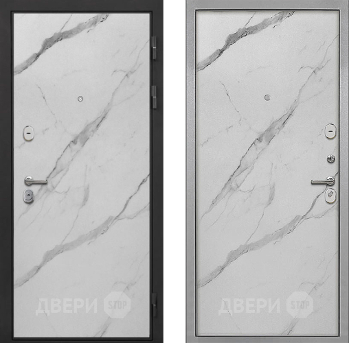 Входная металлическая Дверь Интекрон (INTECRON) Гектор Мрамор Арктик Гладкая Мрамор натуральный арктик в Троицк
