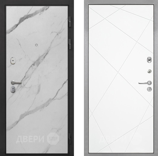 Входная металлическая Дверь Интекрон (INTECRON) Гектор Мрамор Арктик Лучи-М Софт милк в Троицк