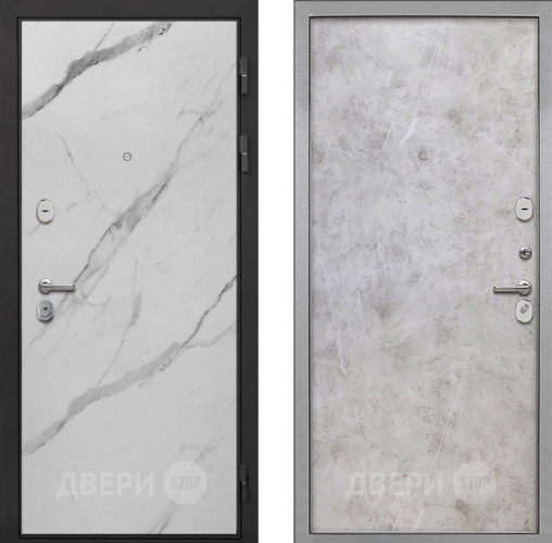 Входная металлическая Дверь Интекрон (INTECRON) Гектор Мрамор Арктик Гладкая Мрамор светлый в Троицк