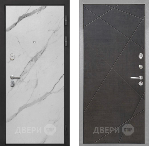 Входная металлическая Дверь Интекрон (INTECRON) Гектор Мрамор Арктик Лучи-М Венге распил кофе в Троицк