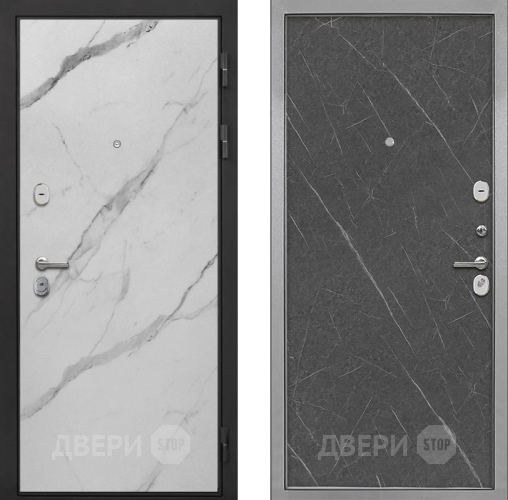Входная металлическая Дверь Интекрон (INTECRON) Гектор Мрамор Арктик Гладкая Гранит лава оникс в Троицк