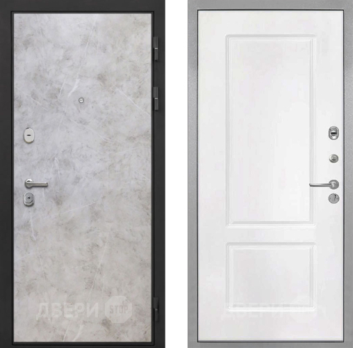 Дверь Интекрон (INTECRON) Гектор Мрамор Светлый КВ-2 Белый матовый в Троицк