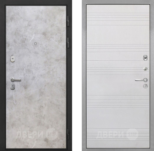 Входная металлическая Дверь Интекрон (INTECRON) Гектор Мрамор Светлый ФЛ-316 Белый ясень в Троицк