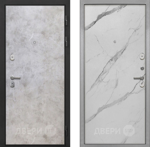 Входная металлическая Дверь Интекрон (INTECRON) Гектор Мрамор Светлый Гладкая Мрамор натуральный арктик в Троицк
