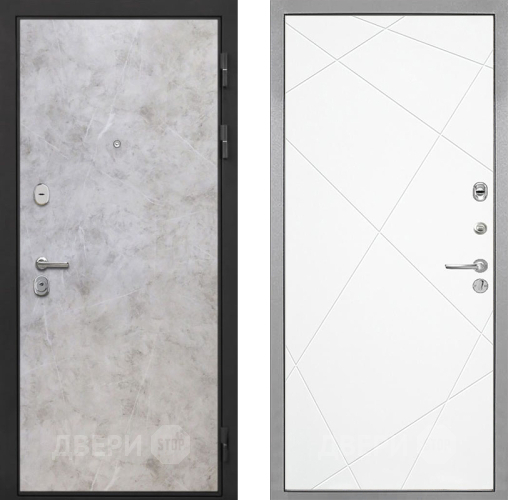 Входная металлическая Дверь Интекрон (INTECRON) Гектор Мрамор Светлый Лучи-М Софт милк в Троицк