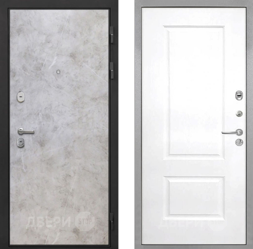 Входная металлическая Дверь Интекрон (INTECRON) Гектор Мрамор Светлый Альба Роял Вуд белый в Троицк