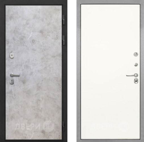Входная металлическая Дверь Интекрон (INTECRON) Гектор Мрамор Светлый Гладкая Слоновая кость в Троицк