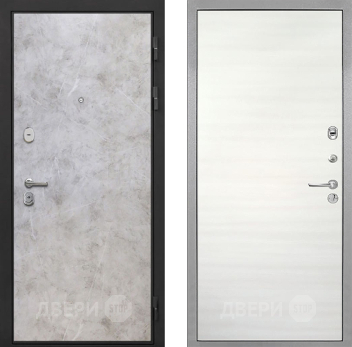 Входная металлическая Дверь Интекрон (INTECRON) Гектор Мрамор Светлый Гладкая Дуб сильвер поперечный в Троицк