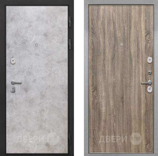 Входная металлическая Дверь Интекрон (INTECRON) Гектор Мрамор Светлый Гладкая Дуб турин в Троицк