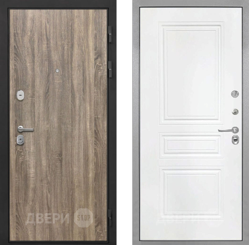 Входная металлическая Дверь Интекрон (INTECRON) Гектор Дуб Турин ФЛ-243 Белый матовый в Троицк